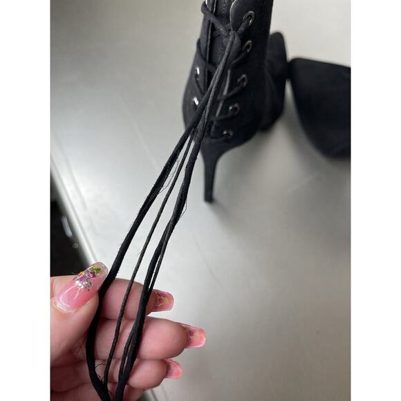 Betseyville Womens Black Faux Leather Stiletto Heel Ankle Boots Side Zipper 8.5 - Picture 5 of 8